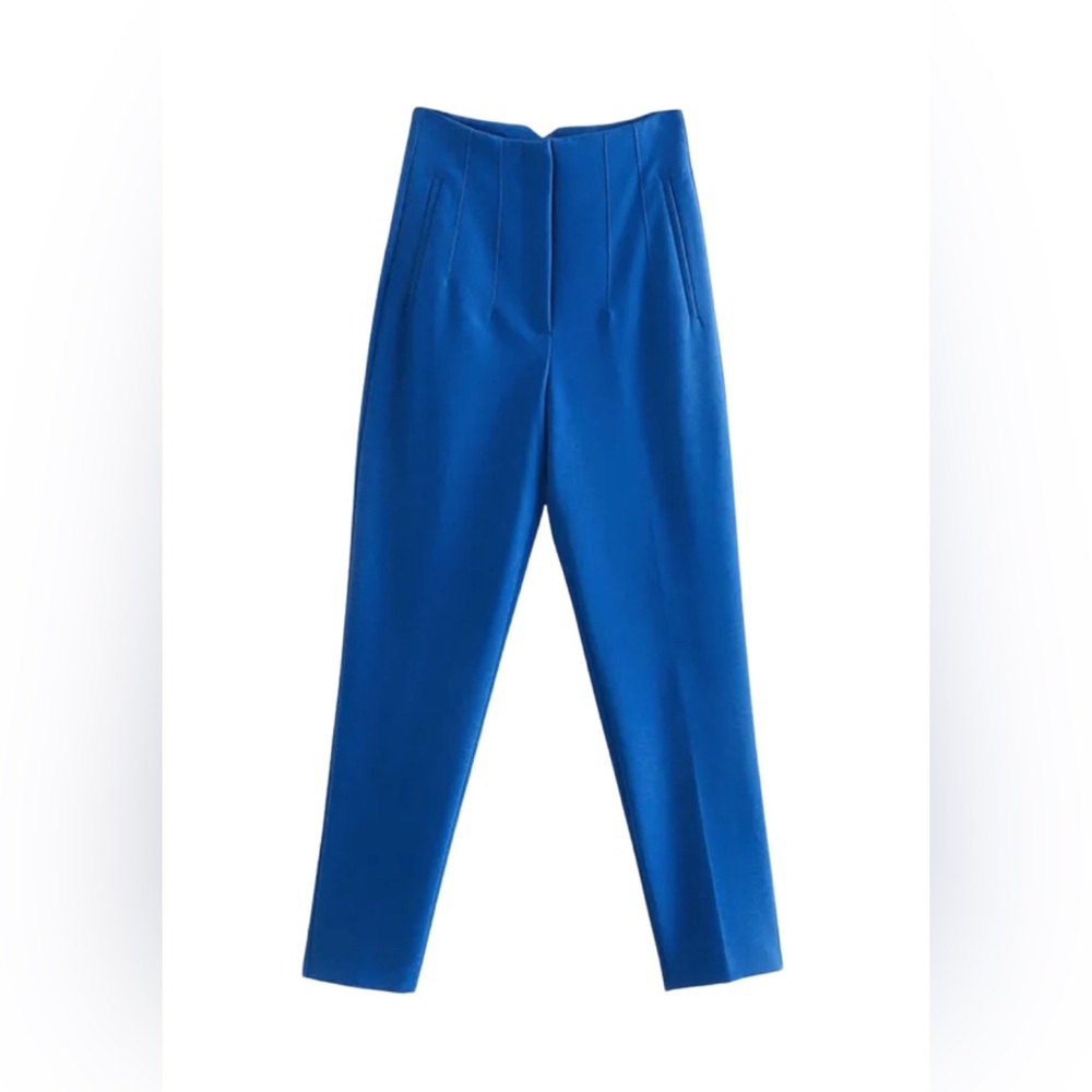 Zara Royal Blue High Waisted Trousers - image 2